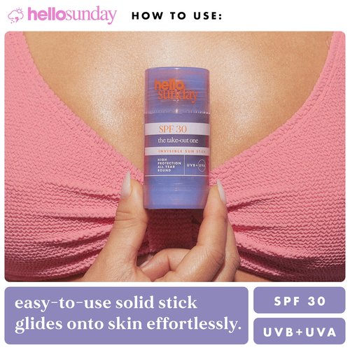 The Take-out One Invisible Sun Stick SPF 30 Pa Plus by Hello Sunday for Women - 1 oz Sunscreen