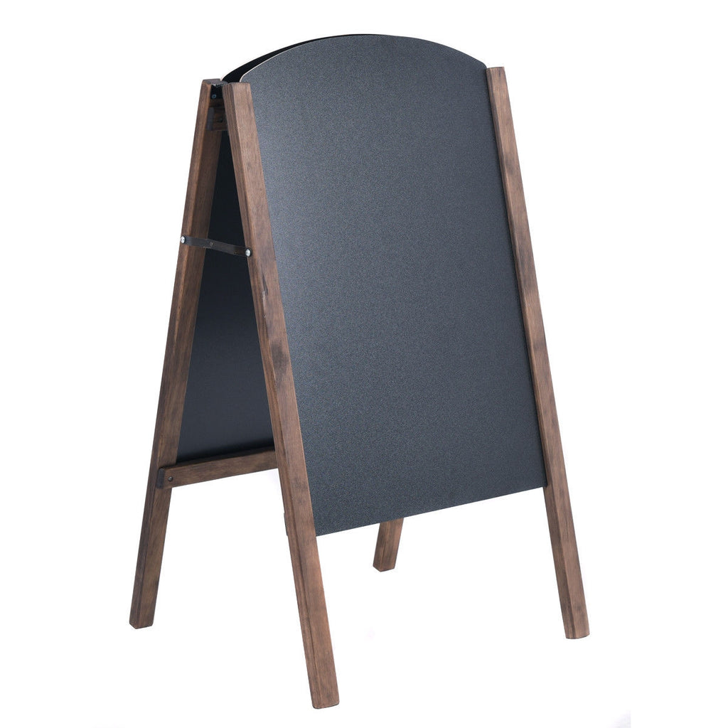 40 Inch Wooden A-Frame Sidewalk Chalkboard Sign for Weddings & Business Advertising