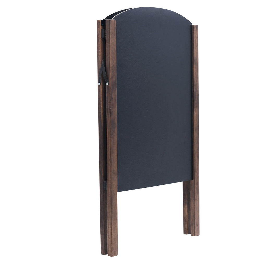 40 Inch Wooden A-Frame Sidewalk Chalkboard Sign for Weddings & Business Advertising