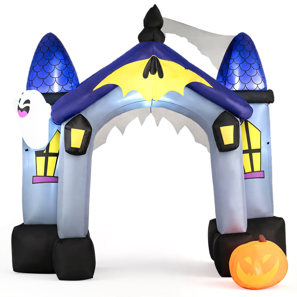 5 FT Animated Halloween Inflatable Pumpkin and Ghost Yard Decor