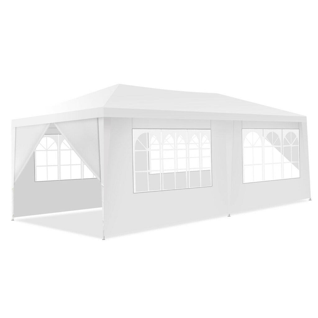 10 x 20 Feet Canopy Tent with 6 Sidewalls - White
