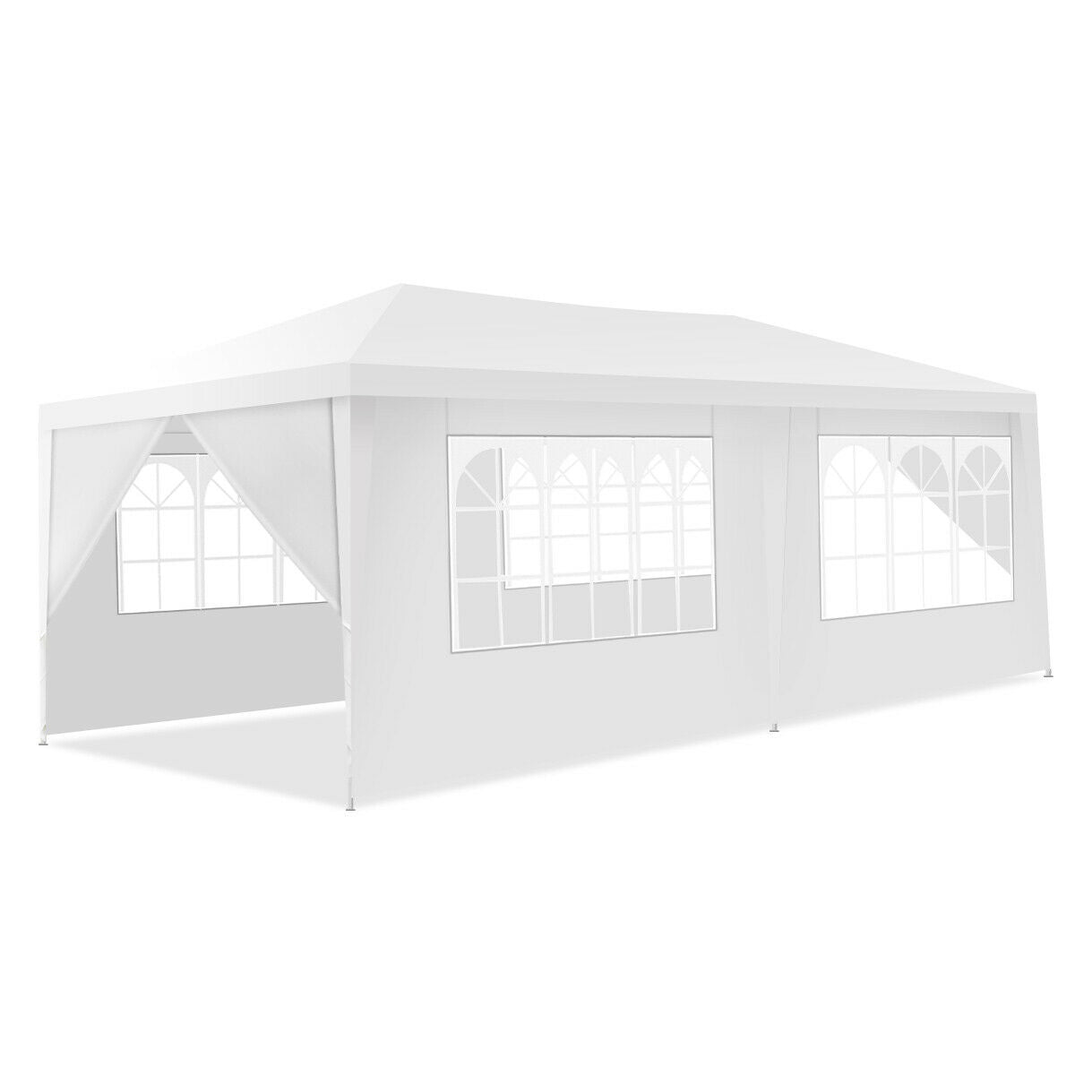 10 x 20 Feet Canopy Tent with 6 Sidewalls - White