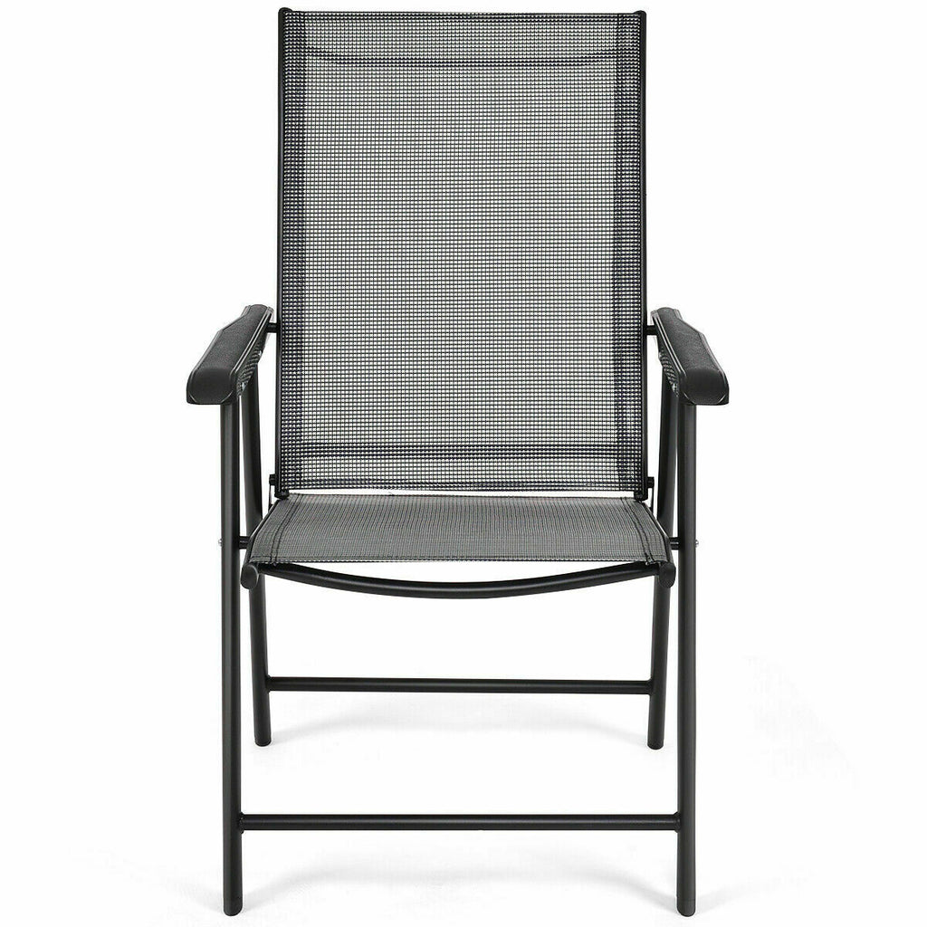 Set of 2 Outdoor Patio Folding Chair with Ergonomic Armrests
