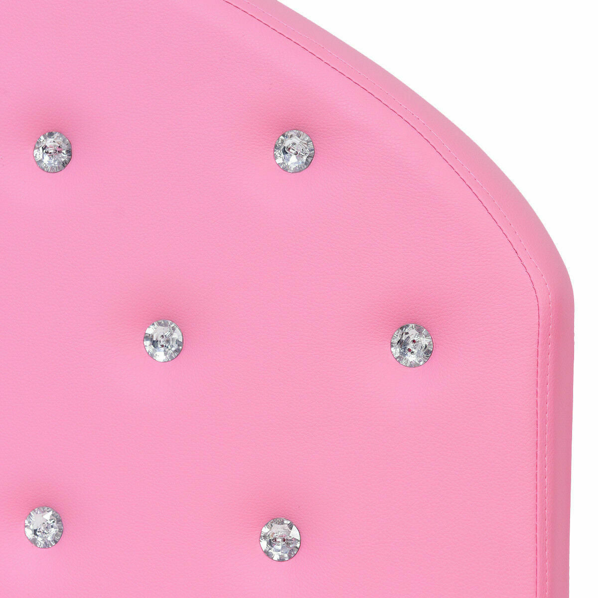 Twin Size Upholstered Toddler Bed with Wood Slat Support and Diamonds Variation
