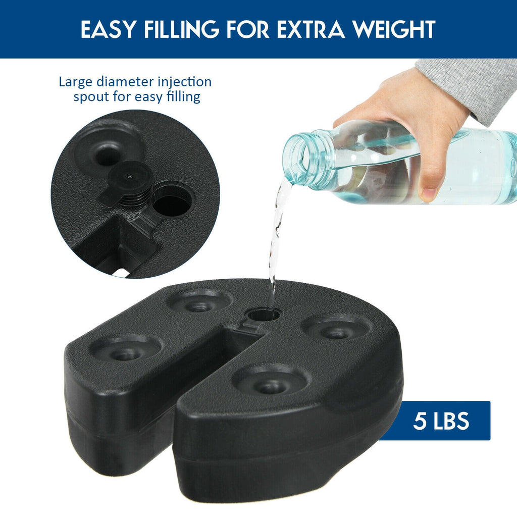 Set of 4 Canopy Weights 20lbs Weight Plate Kit with No-Pinch Design