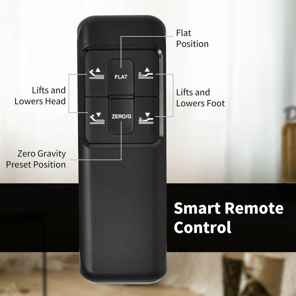 Queen Size Adjustable Bed Base with Wireless Remote - Style B