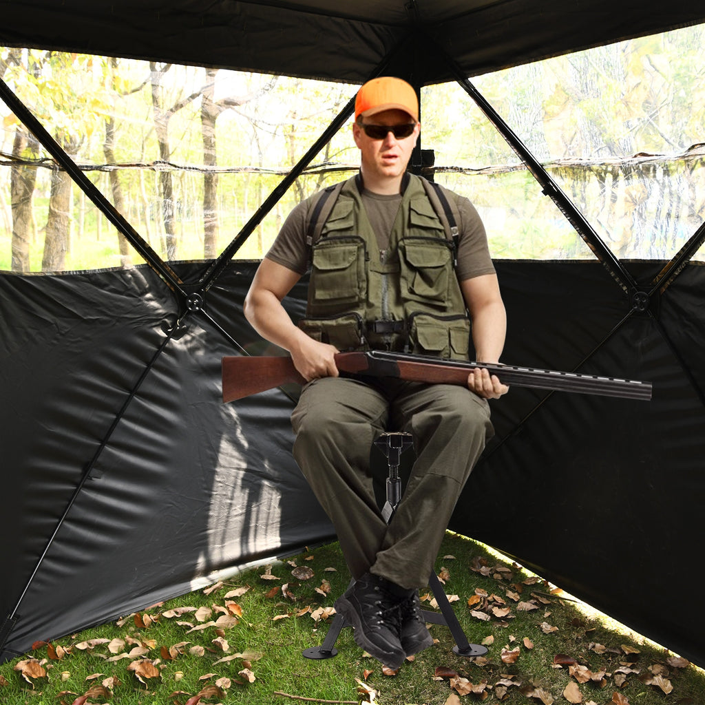 Swivel Hunting Chair Tripod with Detachable Backrest
