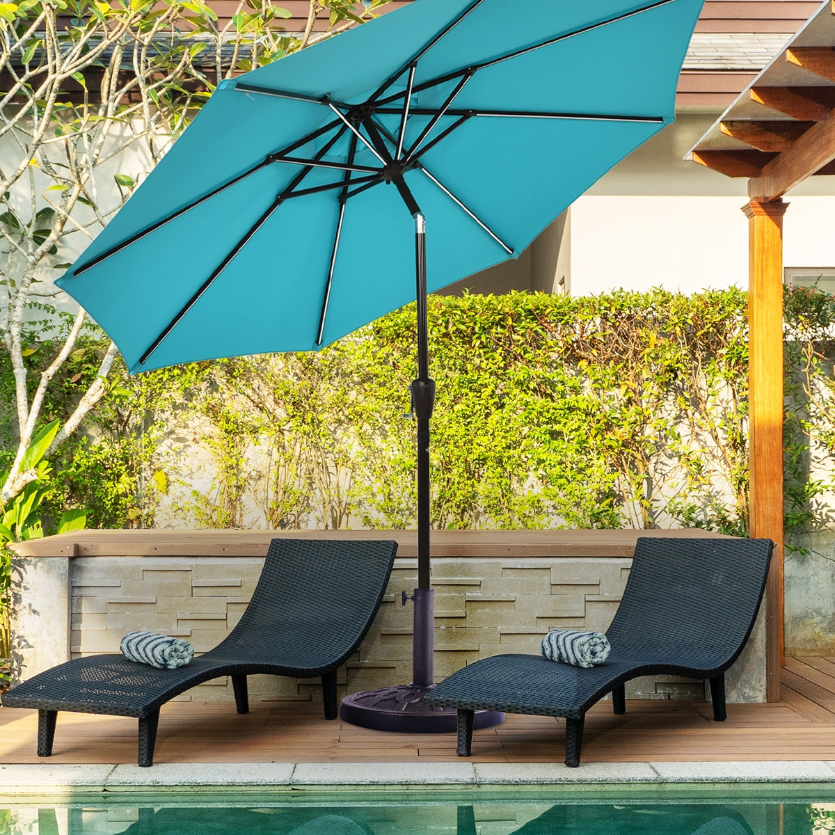 30 lbs Outdoor Umbrella Base - 18 Inch Round