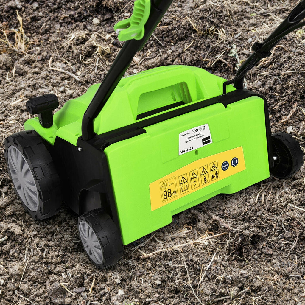 13 Inch 12 Amp Electric Scarifier with Bag - Green