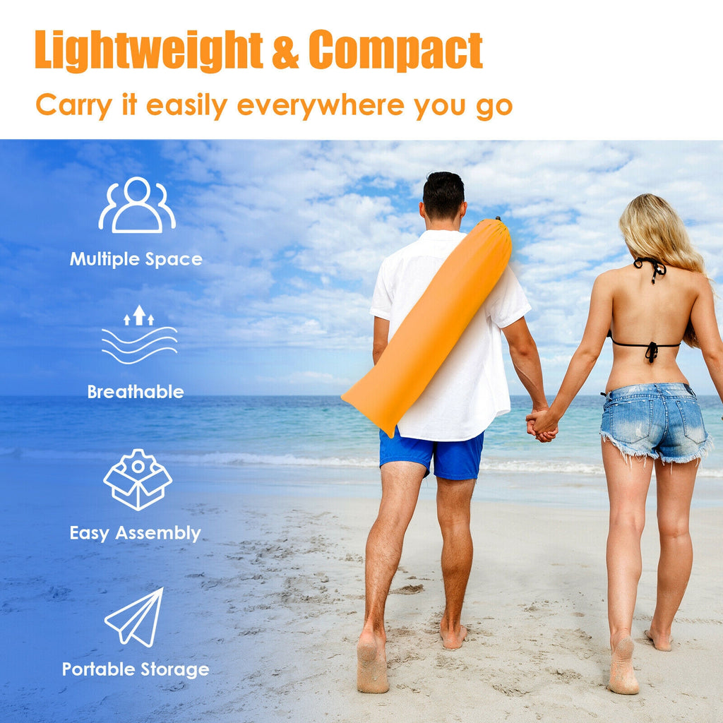 Pop-Up Beach Tent 3-4 Person UPF 50+ Sun Shelter – Orange