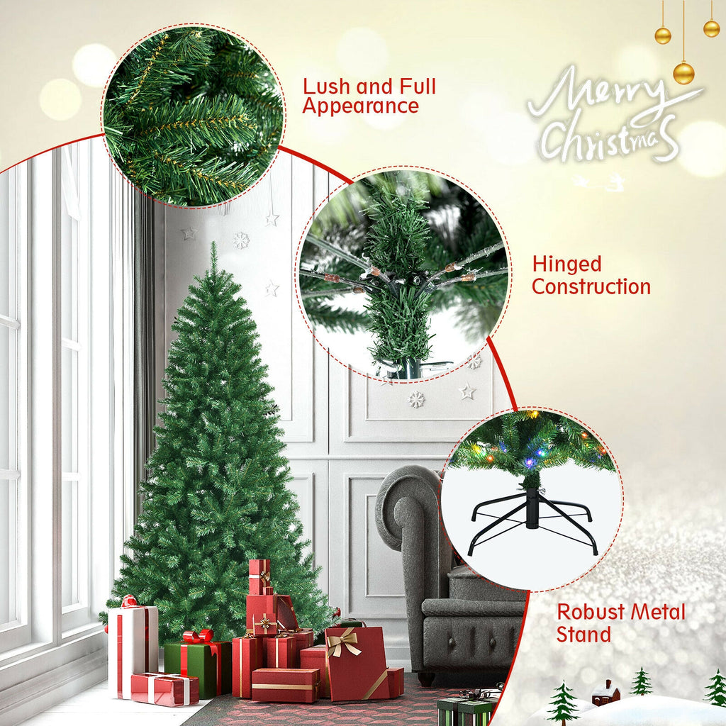 6 Ft Artificial Christmas Tree with Remote Color-Changing LED Lights