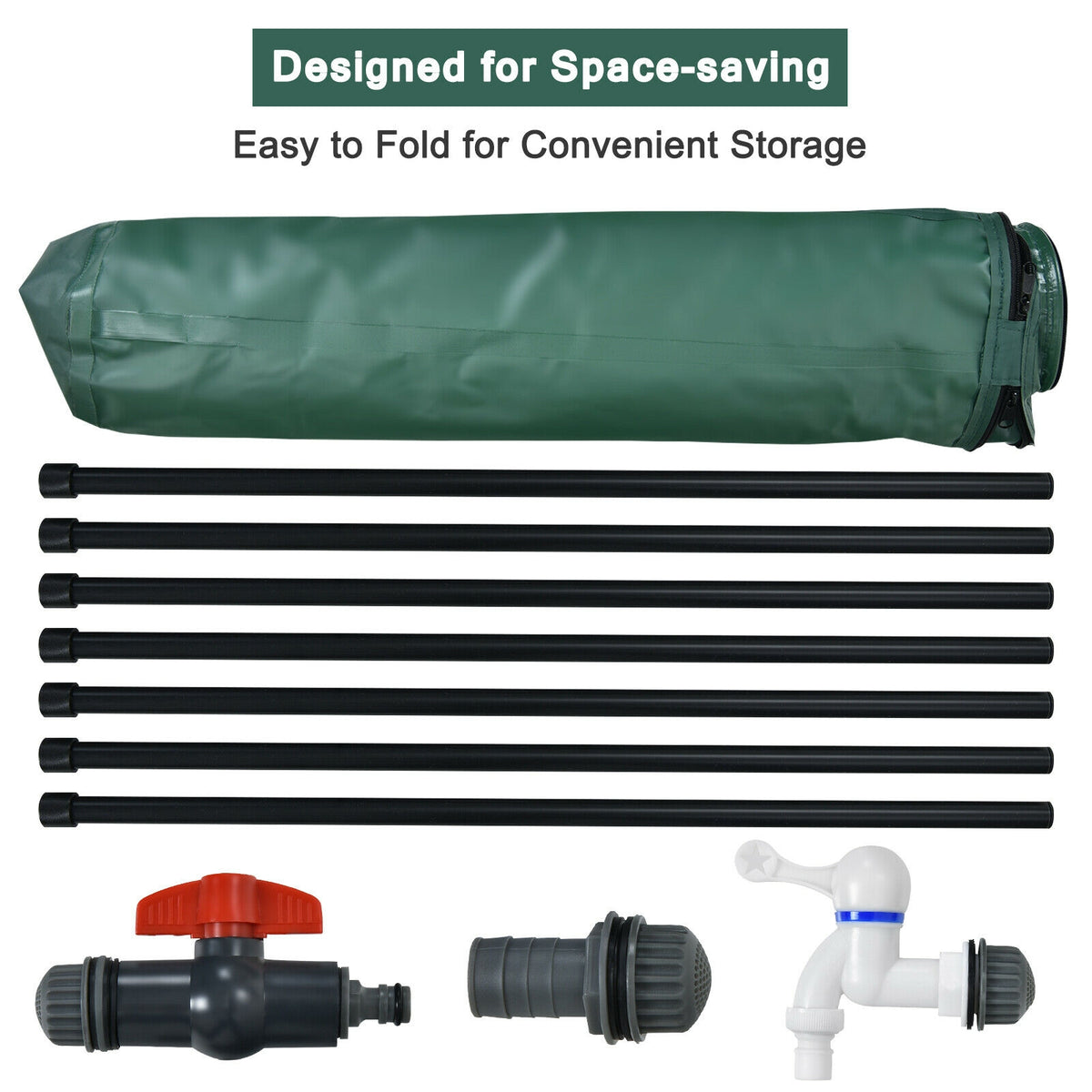 100 Gallon Portable Rain Barrel Water Collector Tank with Spigot