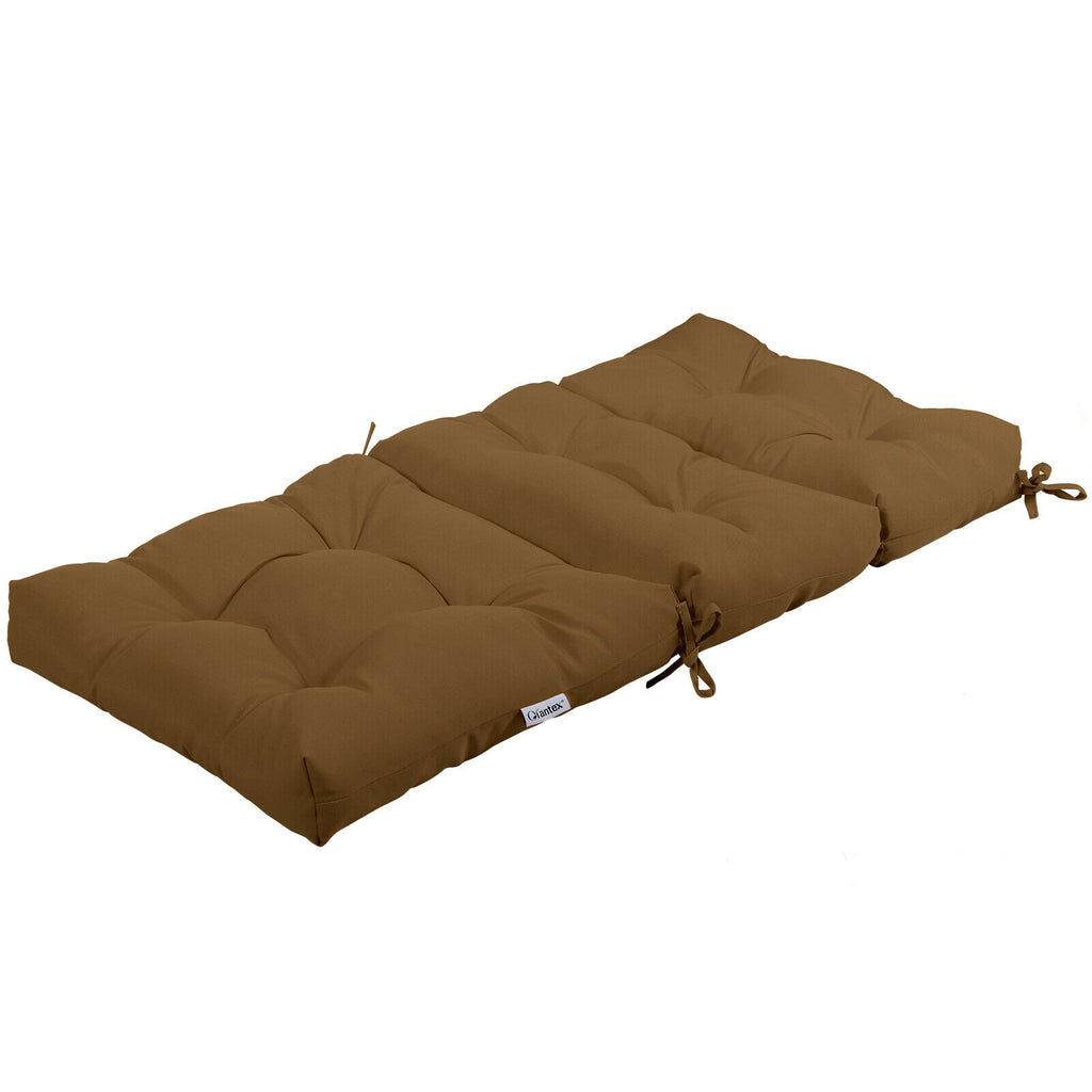 Tufted Patio High Back Chair Cushion with Non-Slip String Ties