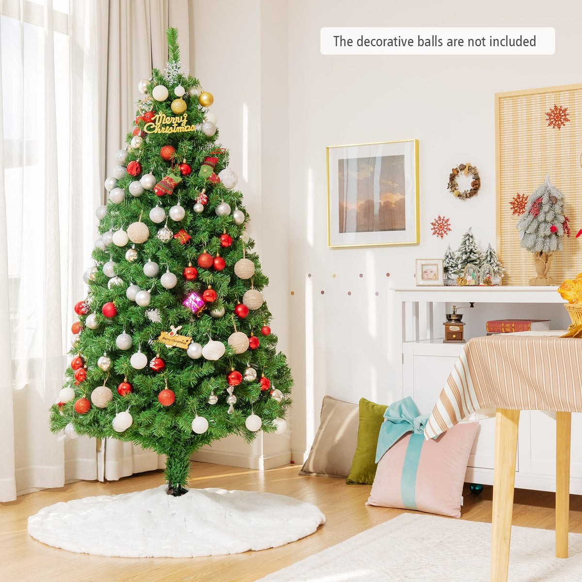 Pre-lit Fiber Optic Artificial Christmas Tree - 6 Feet, Full Branch Tips