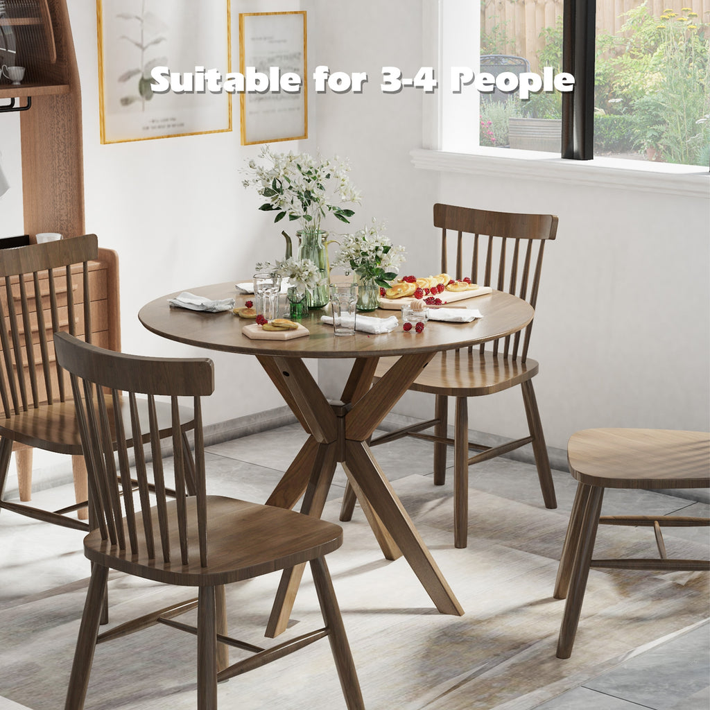 36 Inch Round Dining Table with Pedestal Base - MDF Tabletop