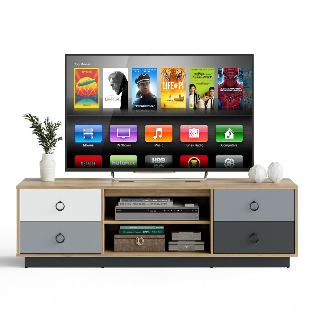 TV Stand with Storage Cabinets for 60 Inch TVs