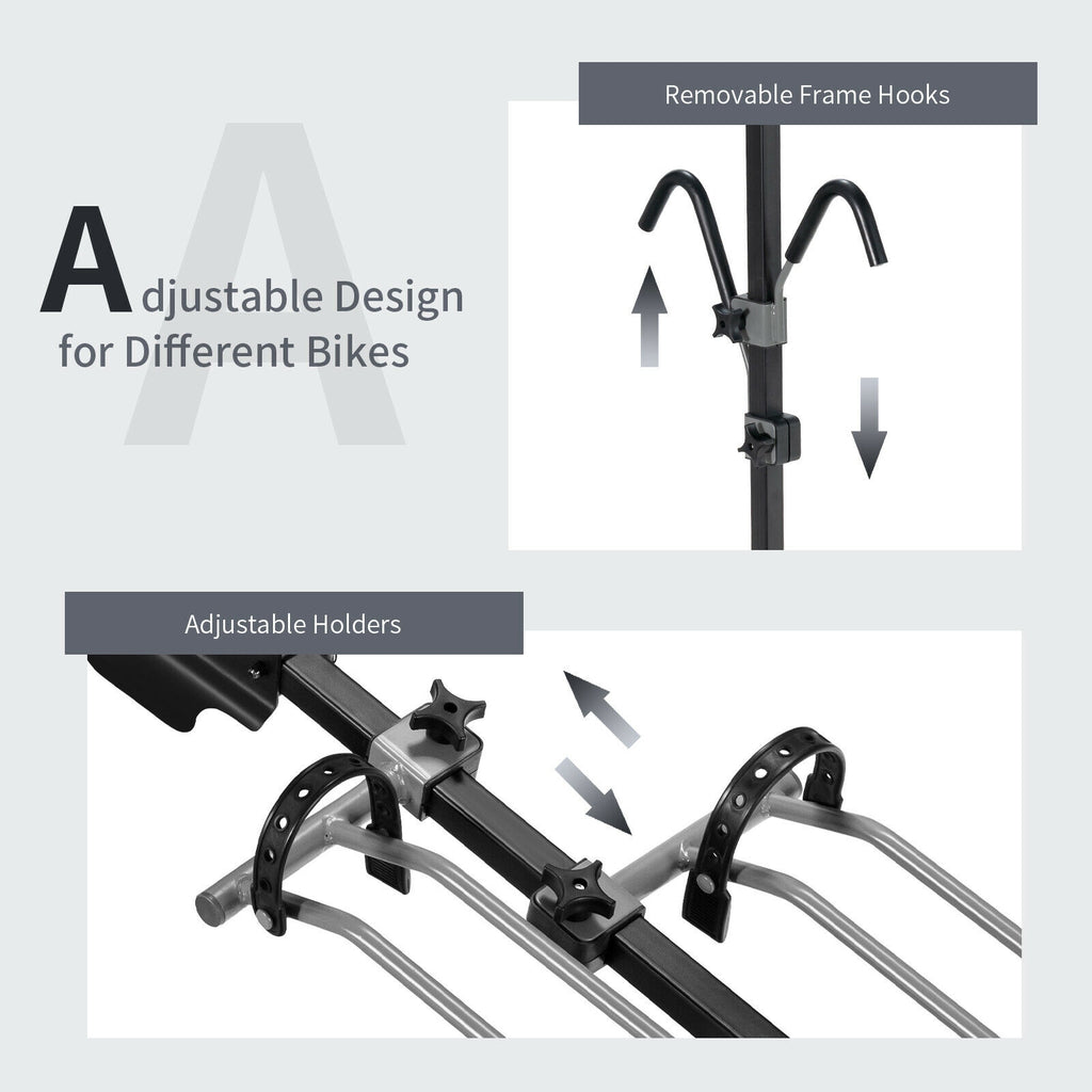 2-Bike Hitch Mount Bike Rack for 1-1/4 Inch or 2 Receiver