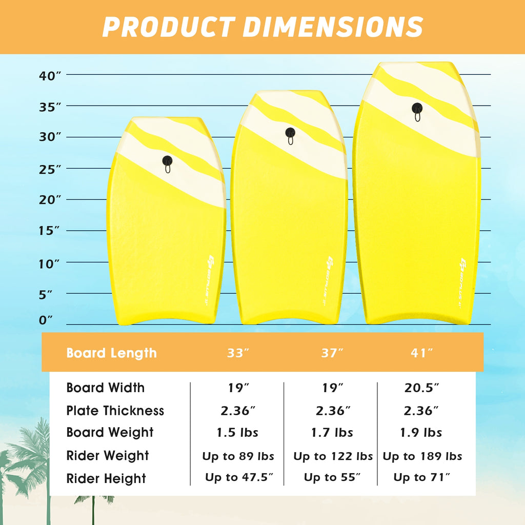 Lightweight Bodyboard Surfing with Wrist Leash - S Size