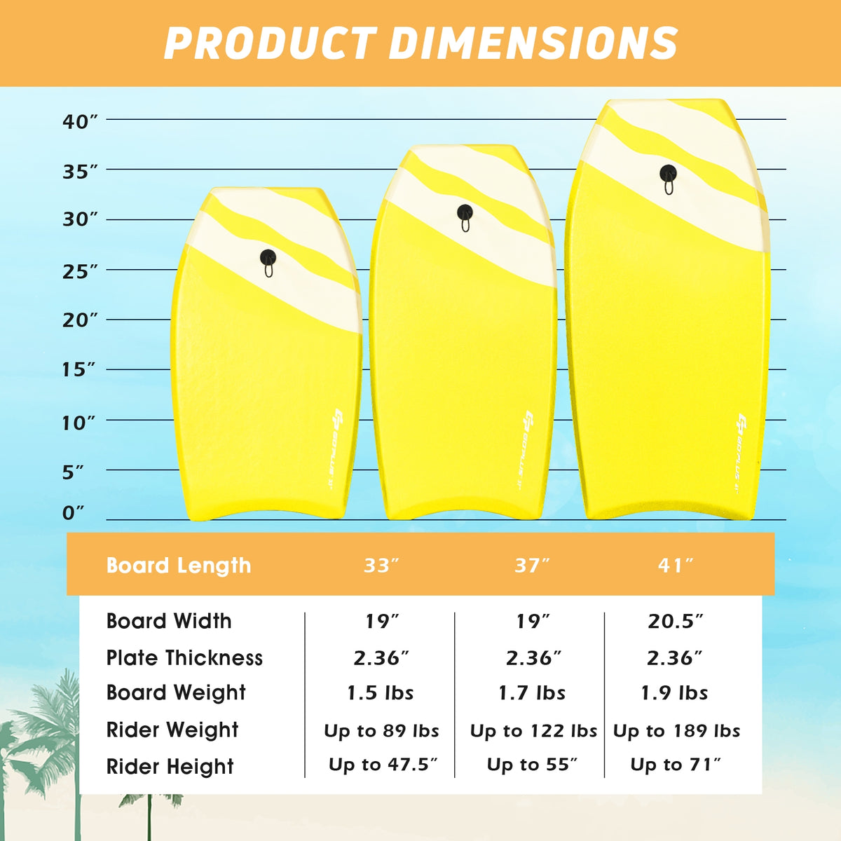 Lightweight Bodyboard Surfing with Wrist Leash - S Size