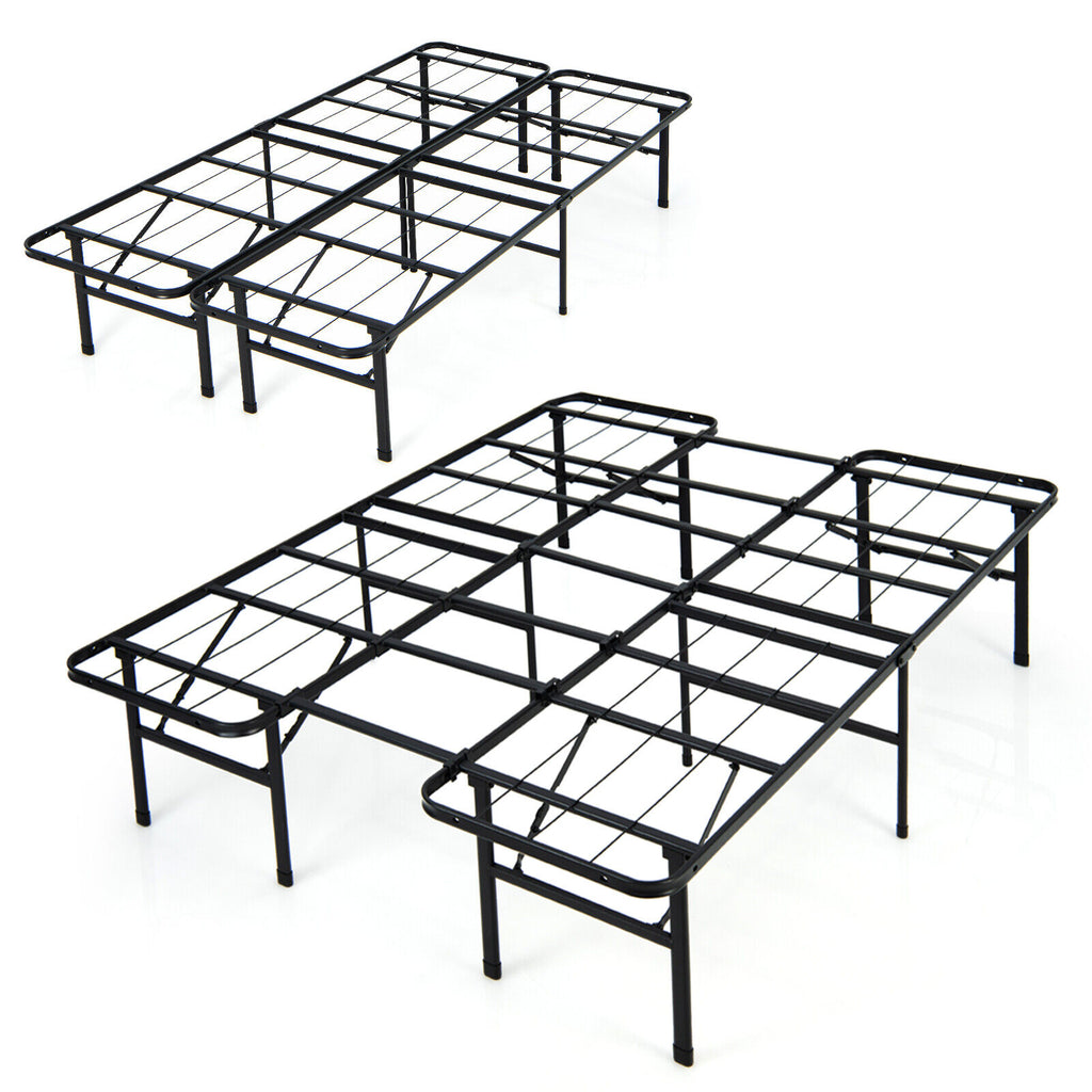 Full Size Folding Steel Platform Bed Frame