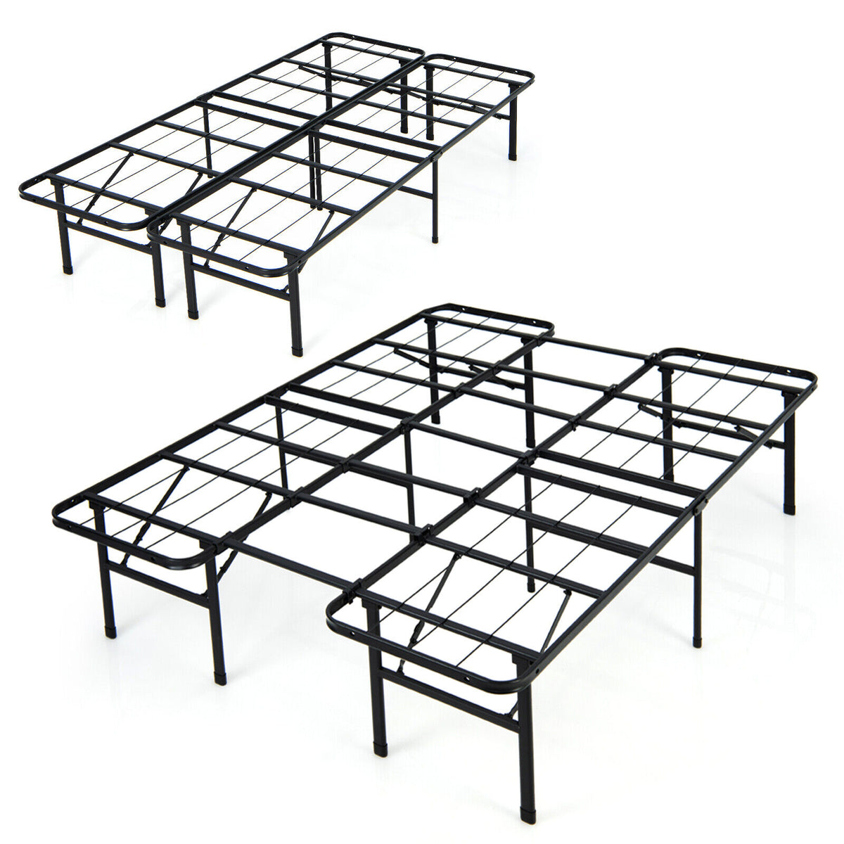 Full Size Folding Steel Platform Bed Frame