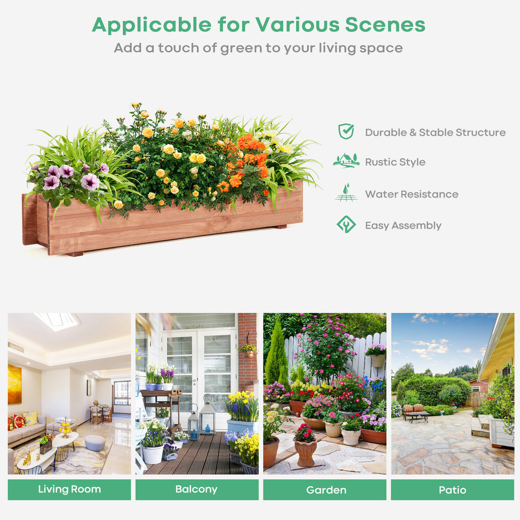 Wooden Raised Garden Bed - 1 Piece