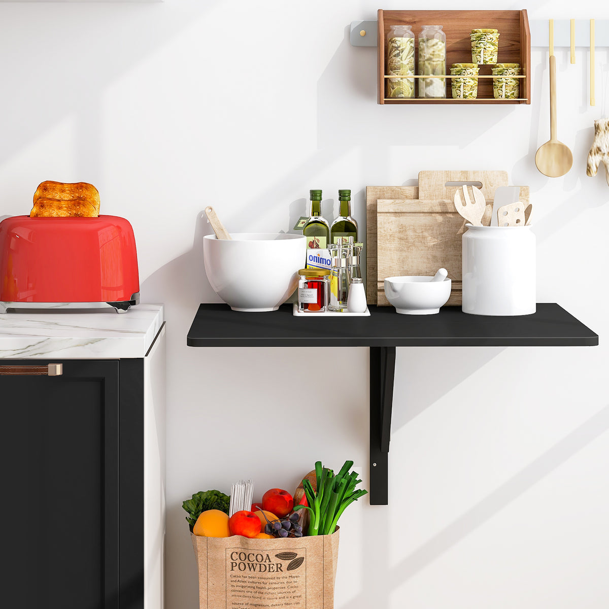 31.5 x 23.5 Inch Folding Wall Mounted Table for Small Spaces