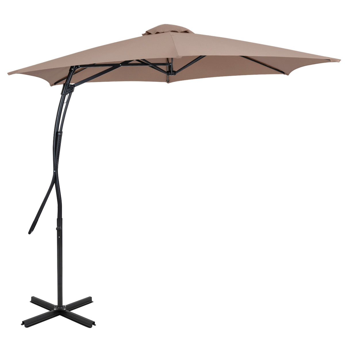 9 FT Cantilever Umbrella with Cross Base Included Smooth Handle amd