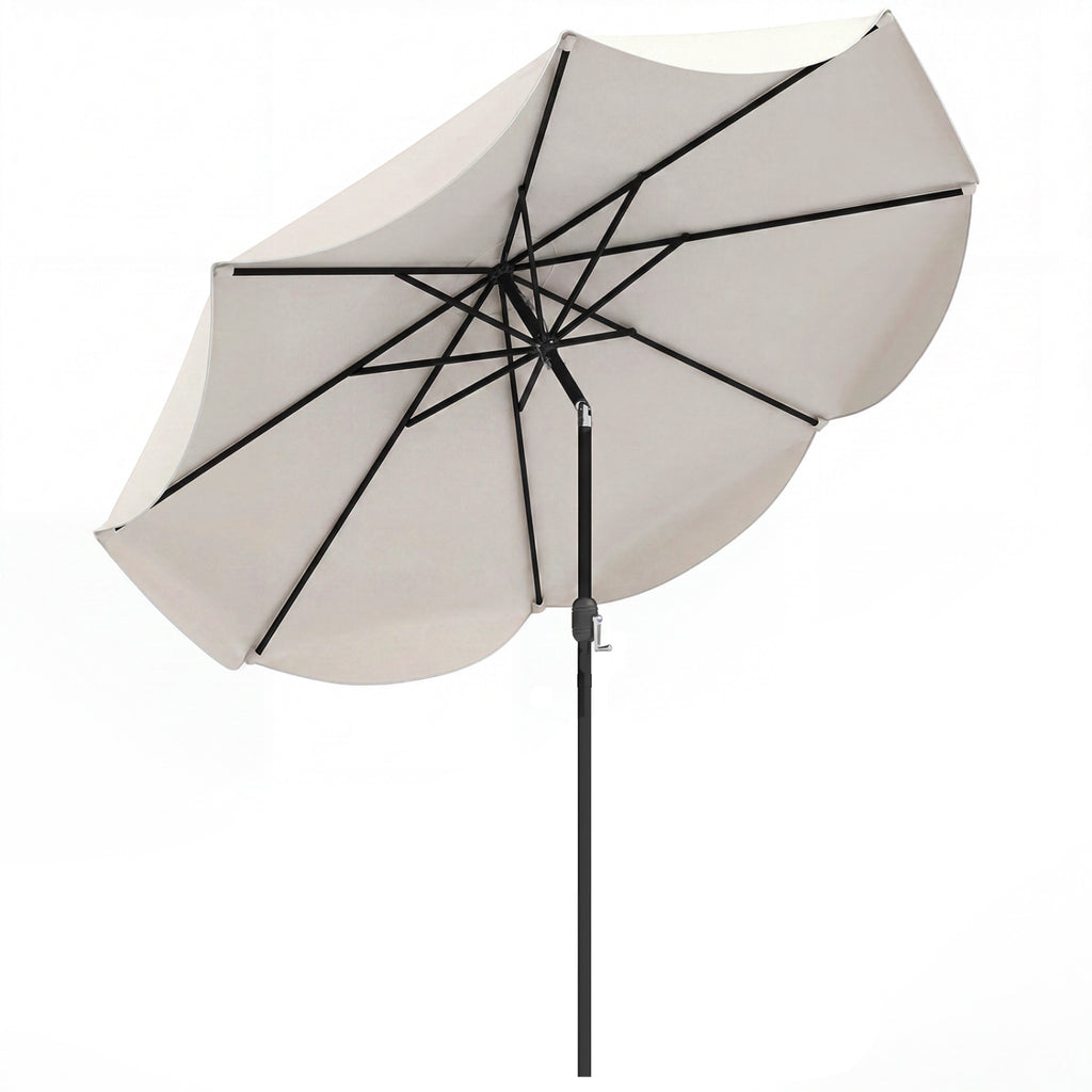 9 FT Patio Umbrella with Crank Handle and Push Button Tilt