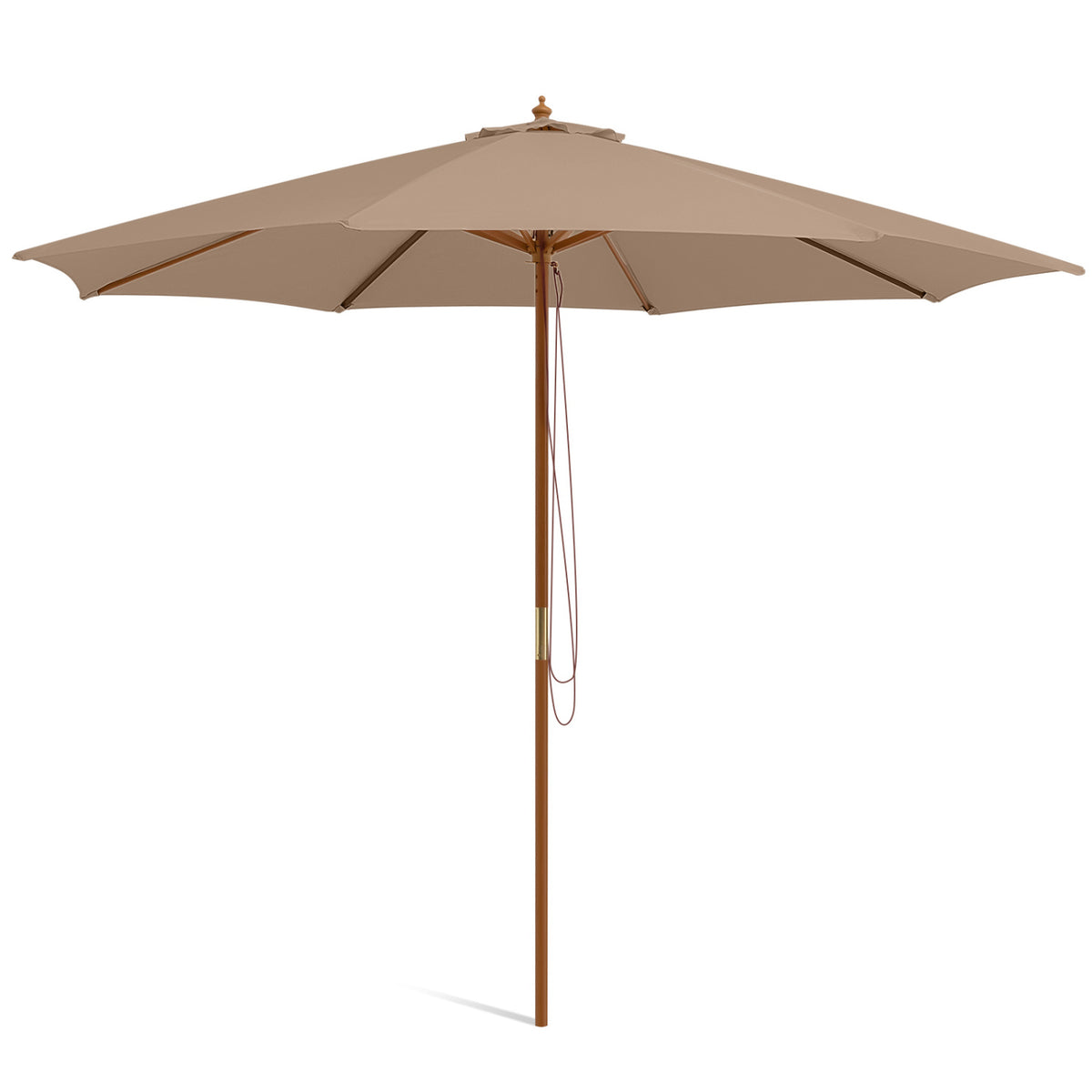 9 FT Patio Umbrella Outdoor Table Market with 8 Sturdy Bamboo Ribs