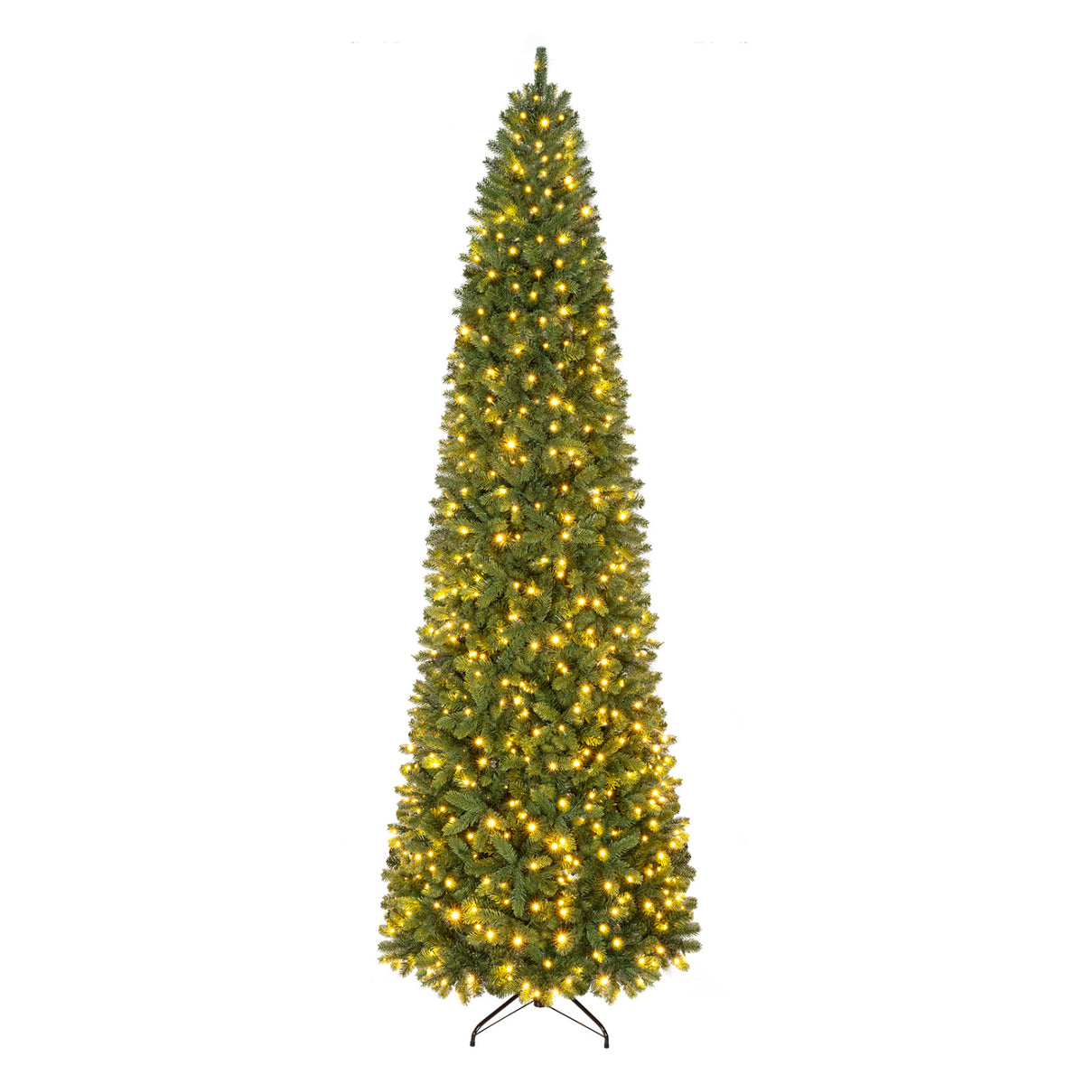 9 Ft Pencil Alpine Christmas Tree with Dual-Color LED Lights - Variation of THIS listing