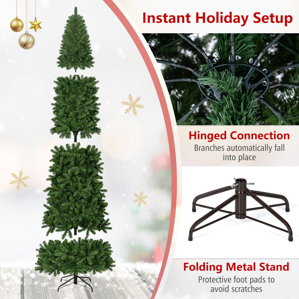 9 Ft Pencil Alpine Christmas Tree with Dual-Color LED Lights - Variation of THIS listing