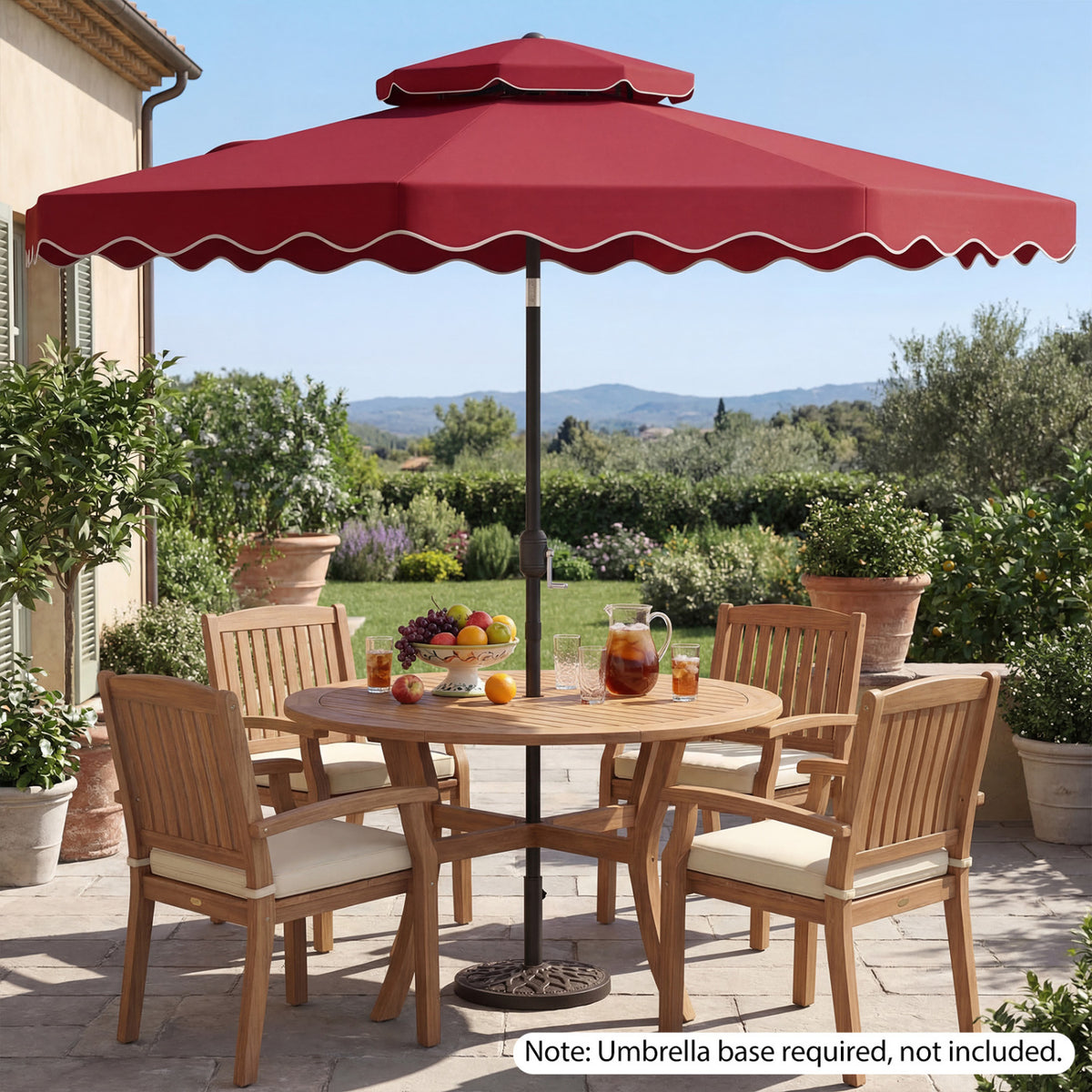 9 Feet Patio Umbrella with Push Button Tilt and Crank