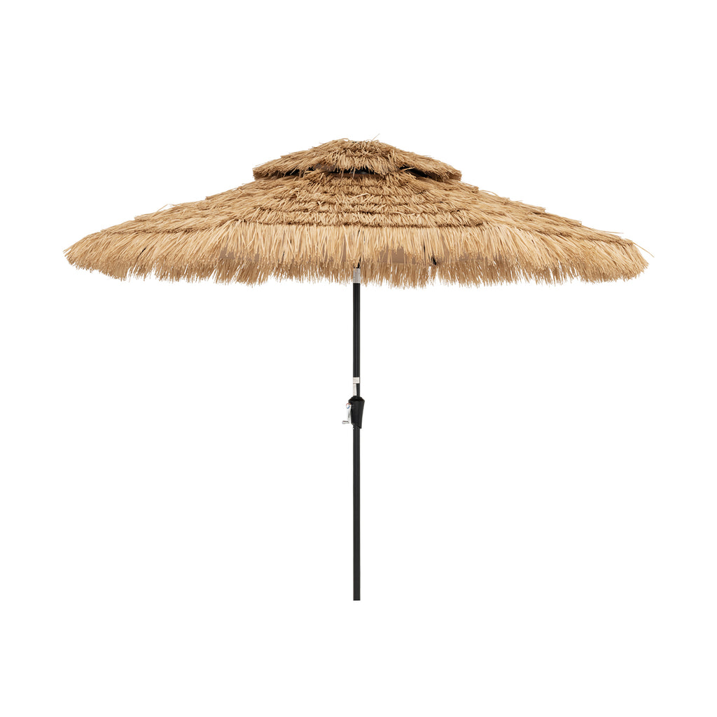 9 Feet Thatched Tiki Umbrella with 8 Ribs