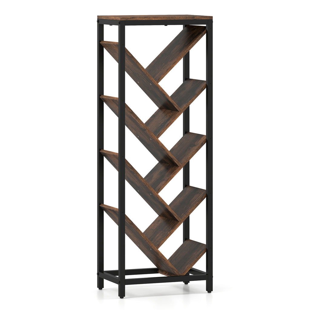9-Tier Freestanding Bookcase, White