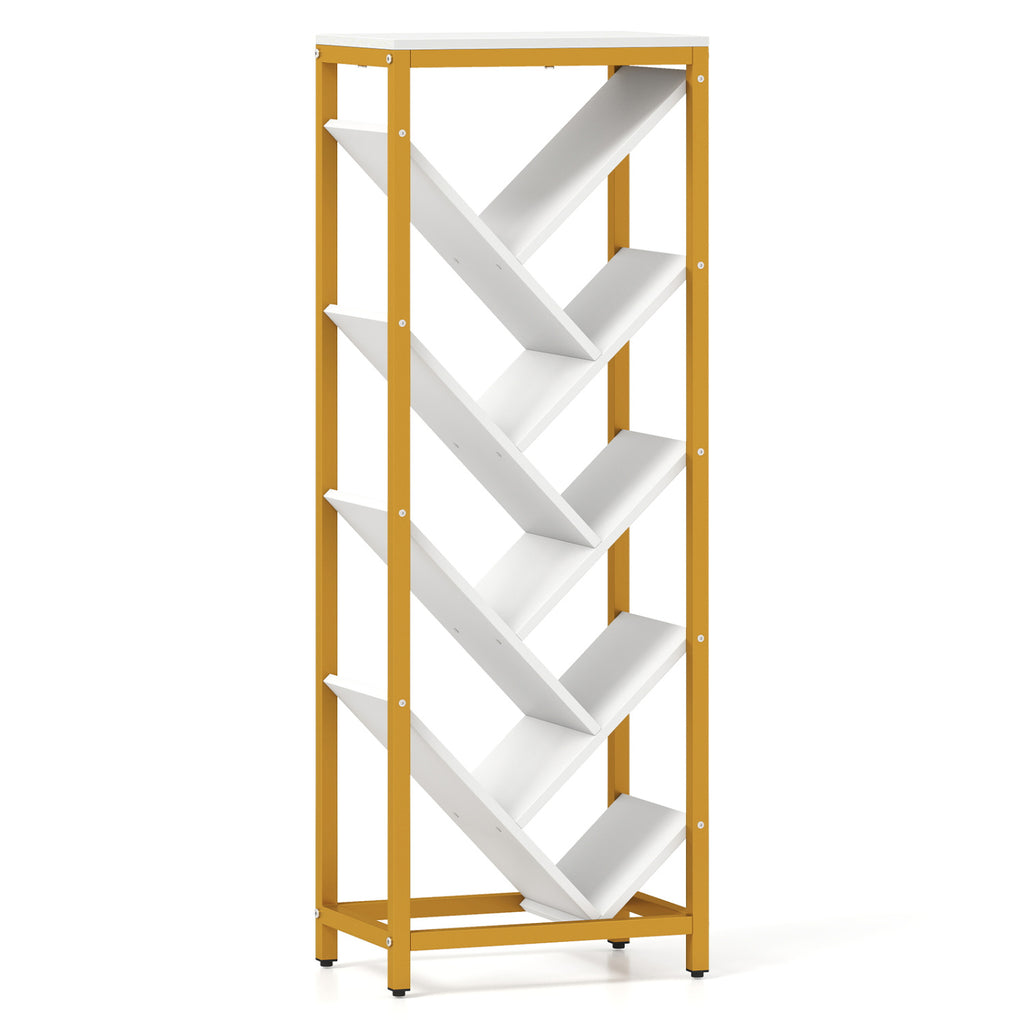 9-Tier Freestanding Bookcase, White