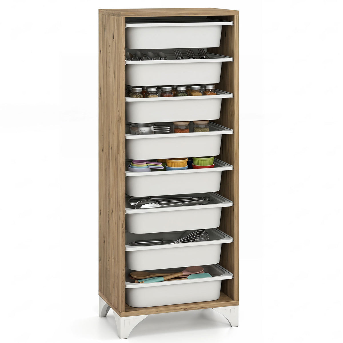 Buffet Cabinet Sideboard with 5 Drawers – Single Door
