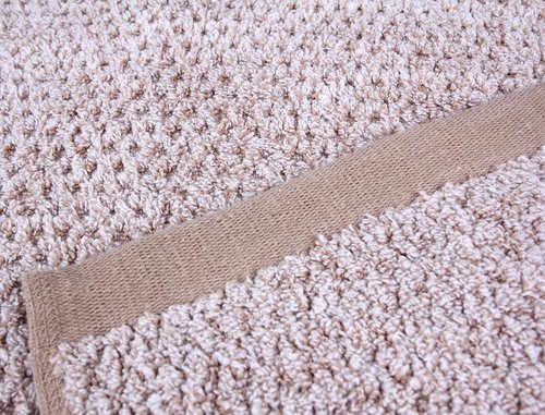 Everplush Diamond Jacquard Washcloth Set of 6, 13" x 13", Brown, Khaki
