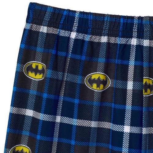 BATMAN Boys Pajamas for Kids | 4 Piece Sleepwear Sets for Boys Pajama Bottoms and Sleep Shirts for Big Boy and Toddlers Blue-grey