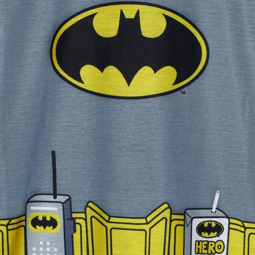 BATMAN Boys Pajamas for Kids | 4 Piece Sleepwear Sets for Boys Pajama Bottoms and Sleep Shirts for Big Boy and Toddlers Blue-grey