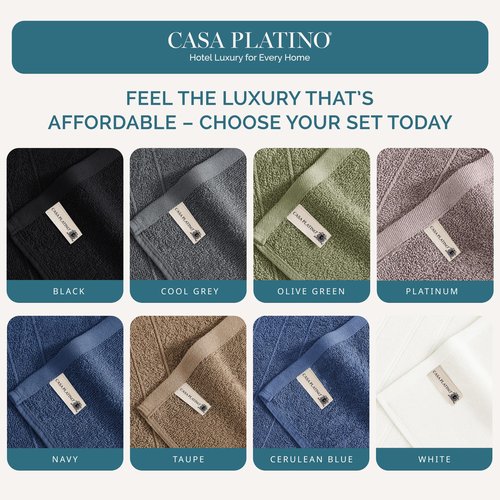 Casa Platino Washcloths 12 Pack - Spa & Salon Quality - 100% Ring Spun Mercerized Cotton Face Towels - Very Soft & Absorbent Wash Cloths for Body, Beauty, Home, Gym - Fingertip Towels - 13"x13", Taupe