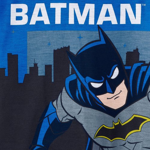 BATMAN Boys Pajamas for Kids | 4 Piece Sleepwear Sets for Boys Pajama Bottoms and Sleep Shirts for Big Boy and Toddlers Blue-grey
