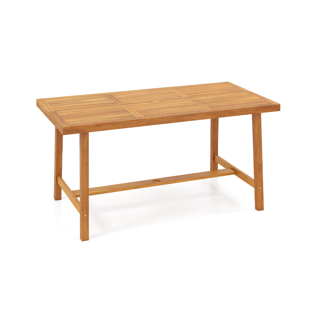 Acacia Wood Dining Table for 6 – 63" × 32"