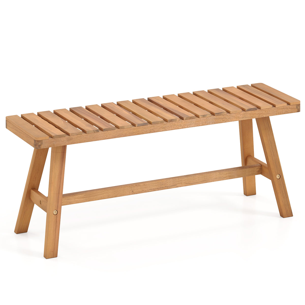 Acacia Wood Outdoor Garden Bench 42 Inch, Set of 1