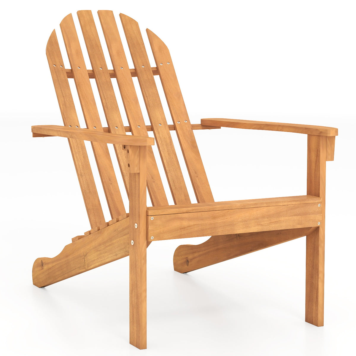 Folding Acacia Wood Oversized Adirondack Chair