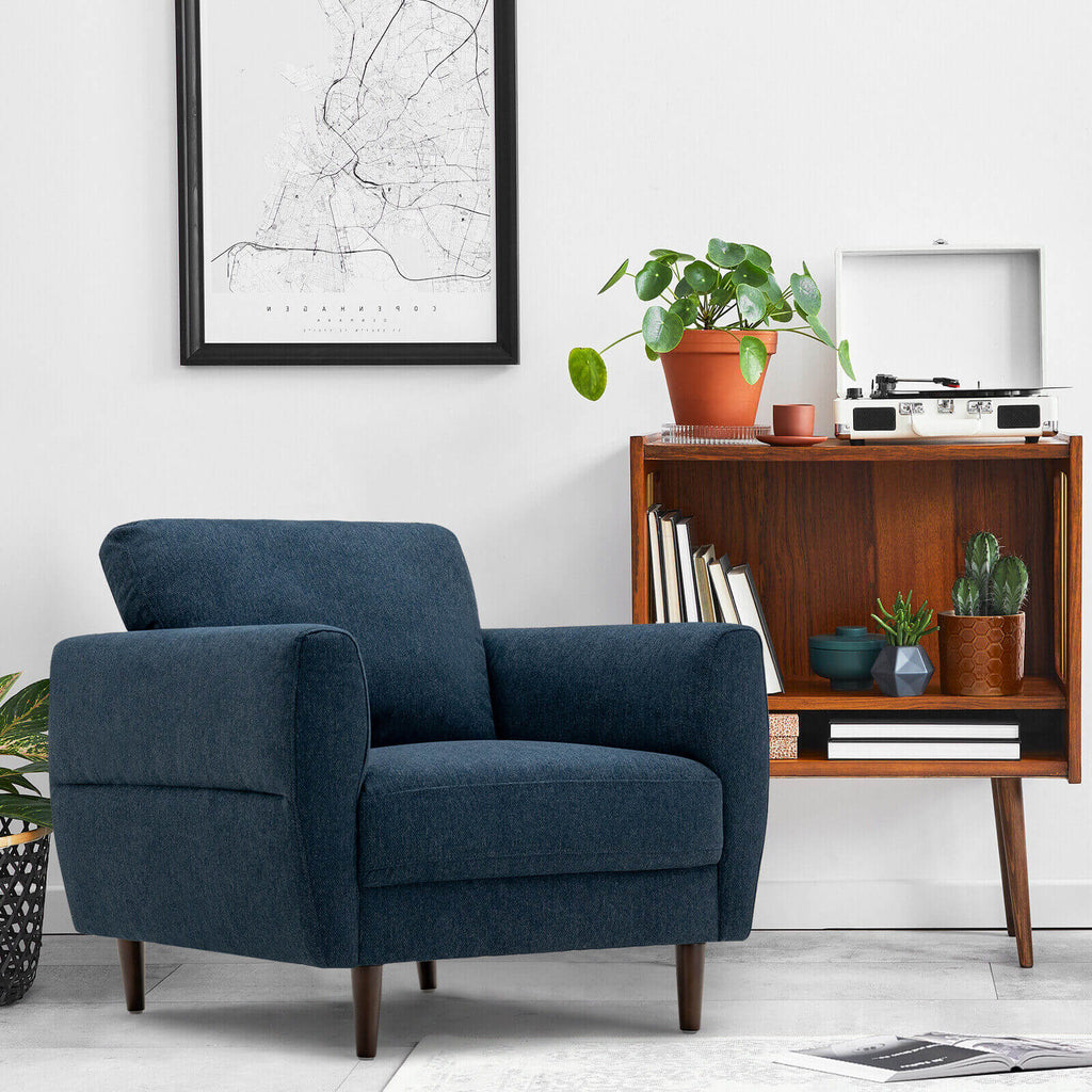 Upholstered Accent Chair – Navy