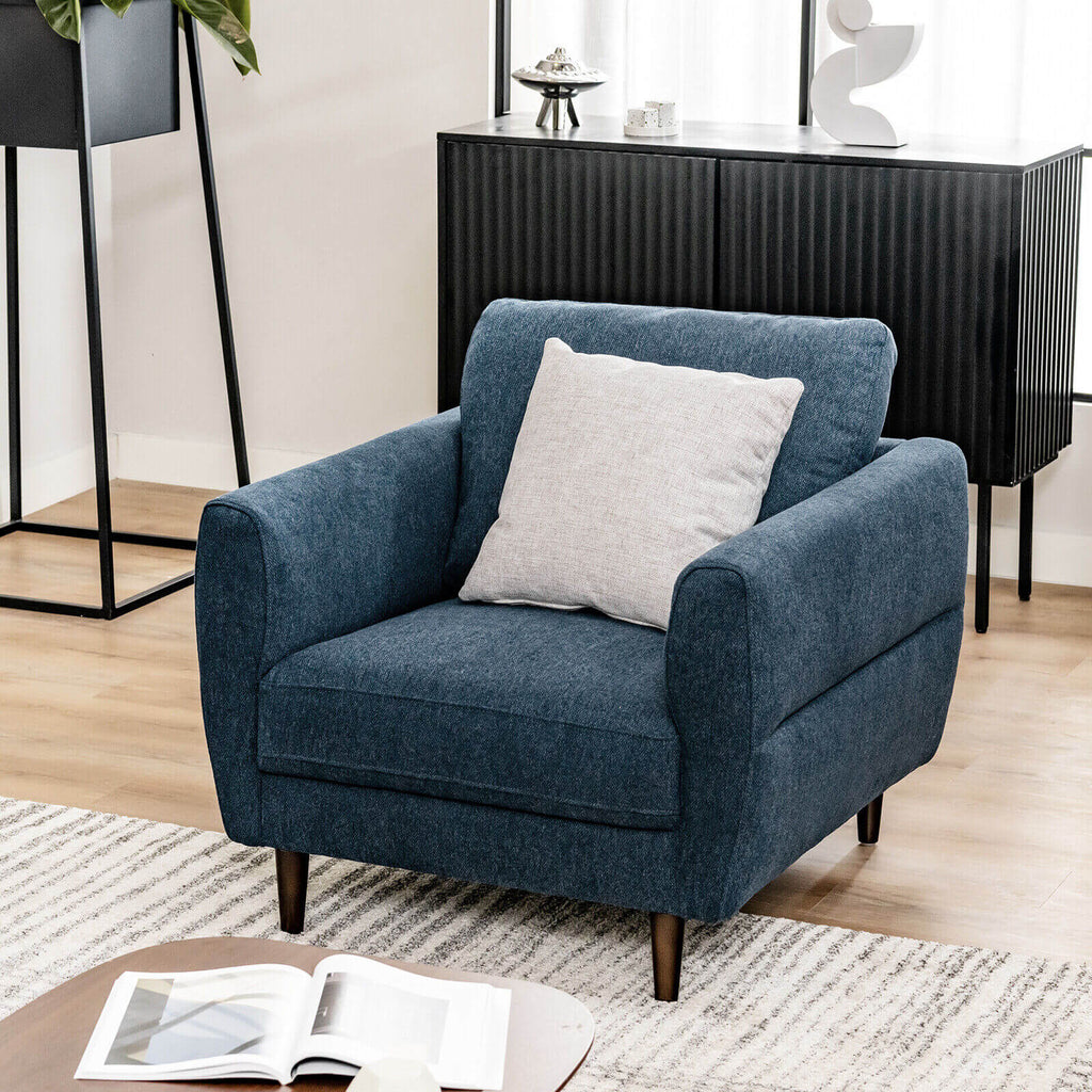 Upholstered Accent Chair – Navy