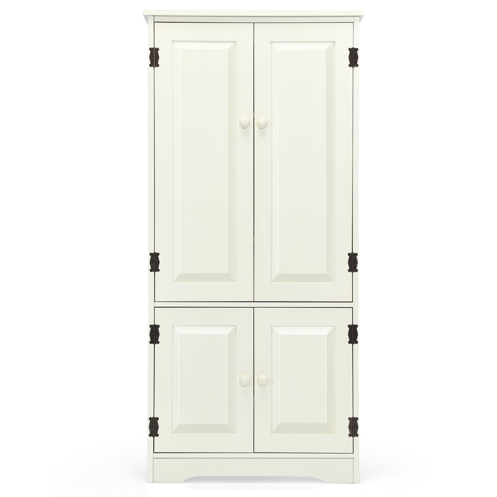 Antique White Accent Storage Cabinet with Adjustable Shelves