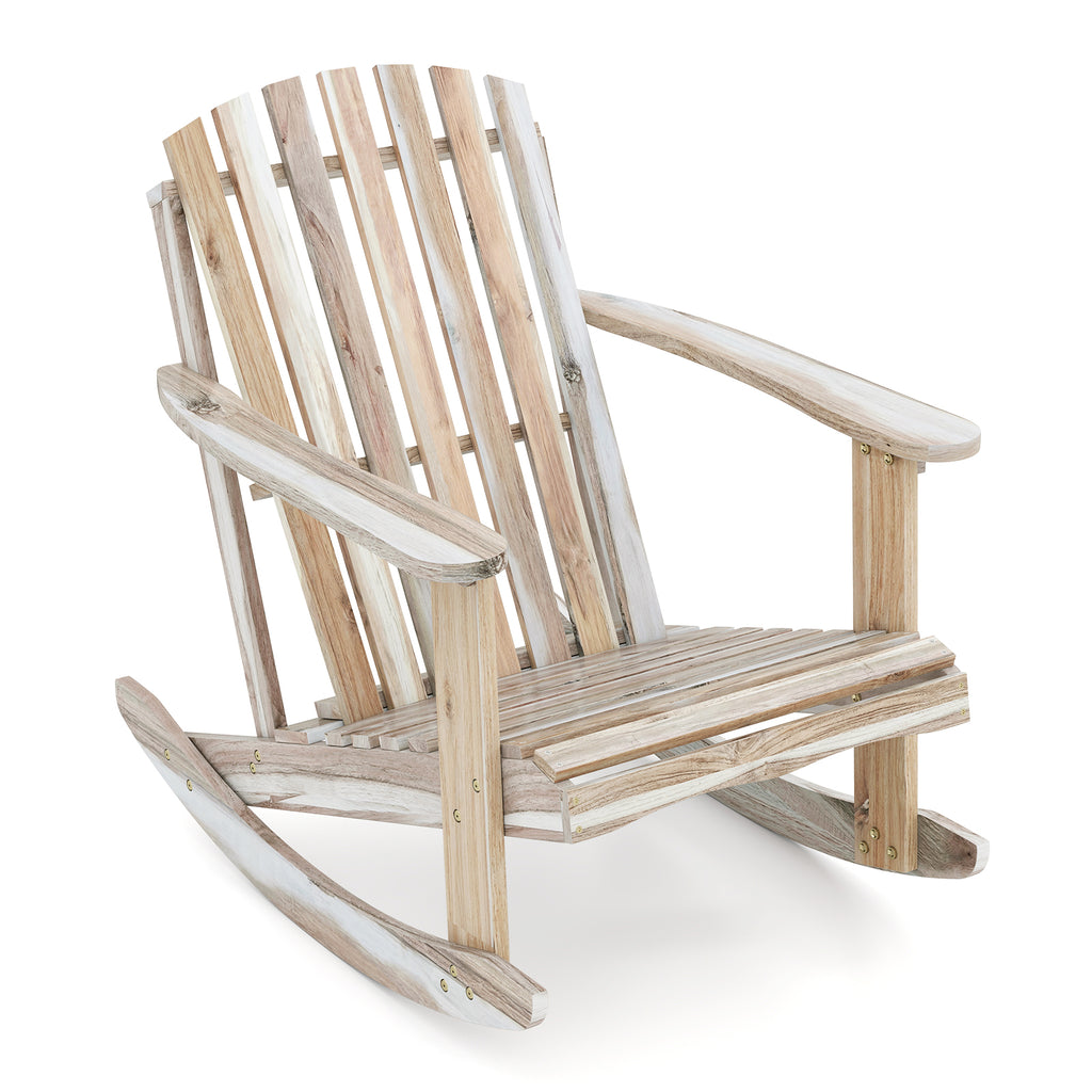 Outdoor Adirondack Rocking Chair - Natural, Style 2