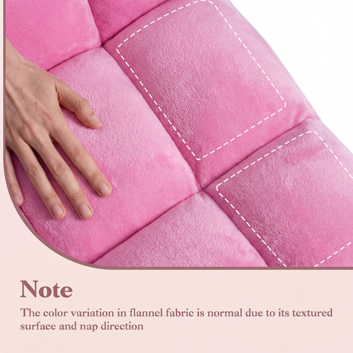 14-Position Adjustable Floor Chair - Pink Soft Coral Velvet